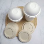 100% Biodegradable Compostable Coffee Paper Cup Dome Lid