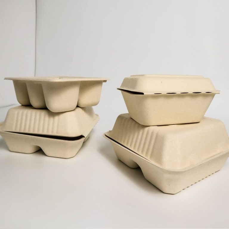 Microwavable food containers disposable 9 inch 3 compartment Sugarcane