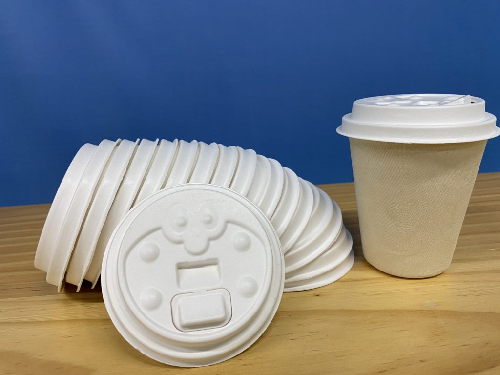 Compostable Cups with lids Leakproof Eco Friendly Disposable