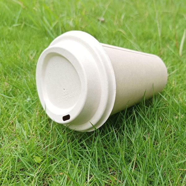 Disposable Biodegradable Bagasse Cup Lids, paper hot cup lids