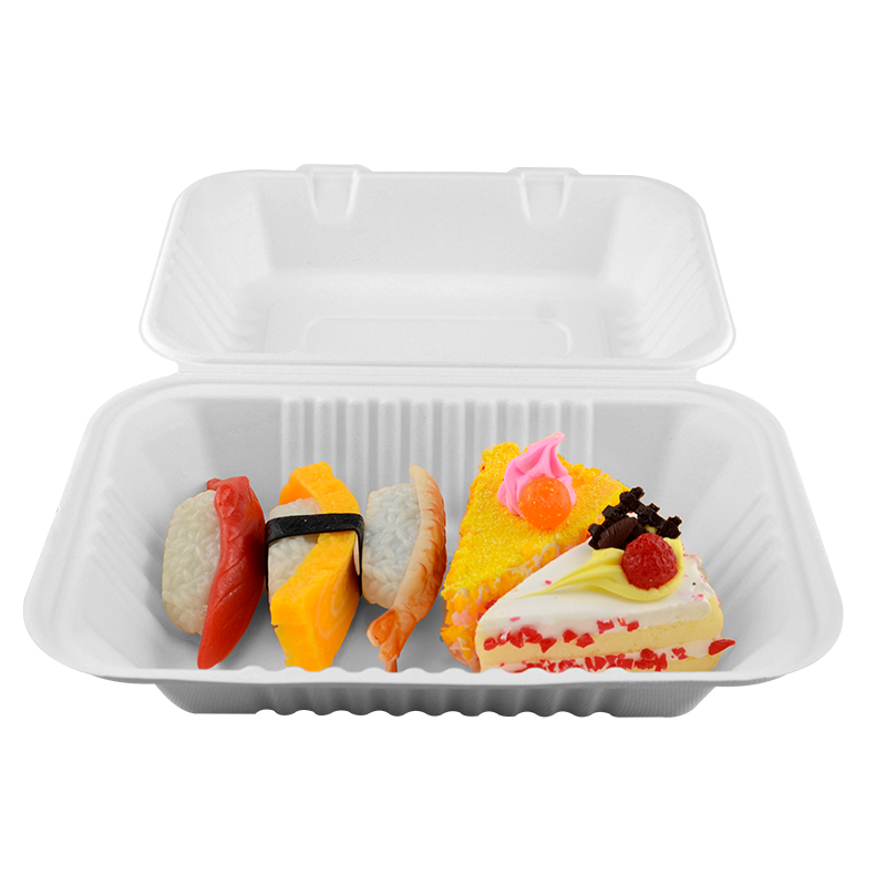 9x6inch Disposable Sugarcane Bagasse Lunch Box