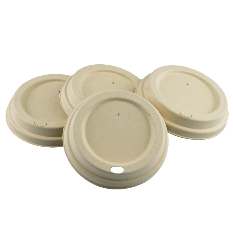 Sugarcane Pulp Coffee Cup Cover Lids for Beverage Packaging